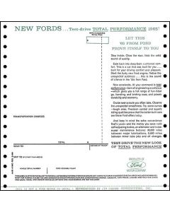 Window Price Sticker - New Car - Falcon