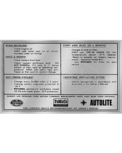 Service Specifications Decal - Falcon