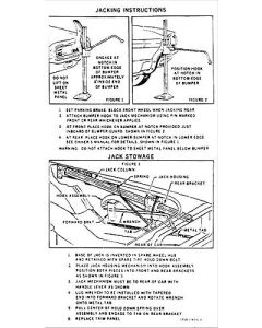 Ford Thunderbird Jack Instruction Decal, 1965