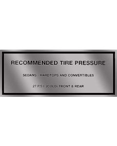 Tire Pressure Decal - Falcon