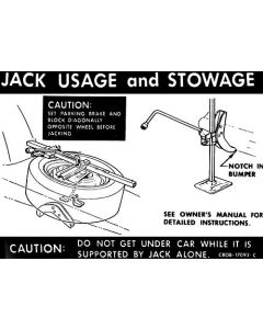 Jack Instructions / Fairlane Sedan & Convertible