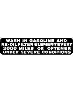 Oil Filler Cap Decal - Black & White - Ford Pickup Truck