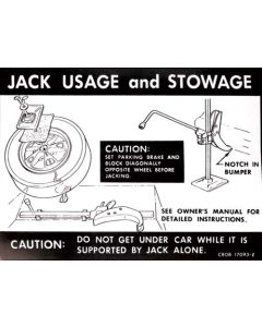 Decal - Jack Instructions - Fastback - Styled Wheels
