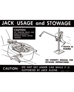 Jack Instructions / Fairlane Sedan & Convertible