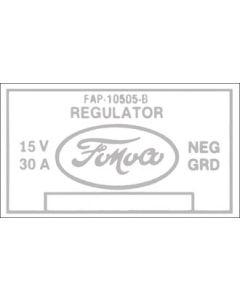 Voltage Regulator Decal - Ford