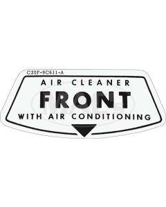 Decal - Air Cleaner - Front With Air Conditioning