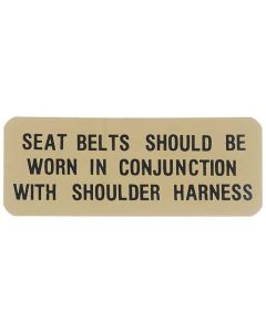 1967-1970 Mustang Shelby Sun Visor Seat Belt Decal