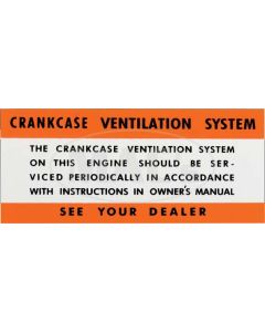 Crankcase Vent Air Cleaner Decal