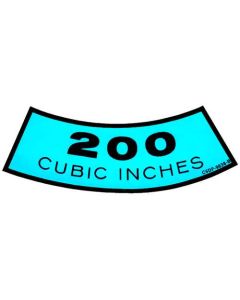 Decal - Air Cleaner - 200 Cubic Inches - Falcon