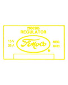 Voltage Regulator Decal - With A/C - Ford