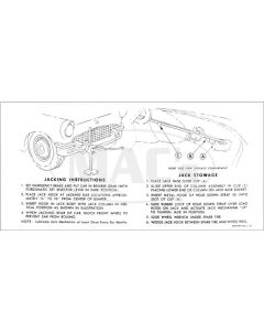 Ford Thunderbird Jack Instruction Decal, 1957