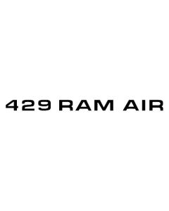 1971 Mustang 429 Ram Air Hood Decal, Black