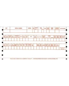 Build Sheet - Fairlane