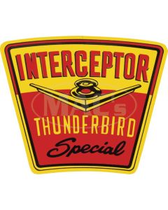 Ford Thunderbird Air Cleaner Decal, Thunderbird Interceptor, 1958