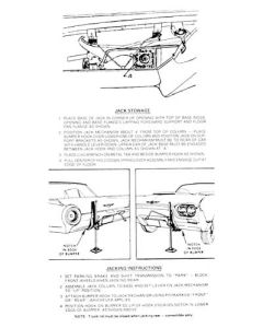 Ford Thunderbird Jack Instruction Decal, Thunderbird SportsRoadster, 1962-63
