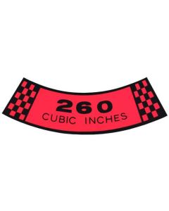 Decal - Air Cleaner - 260 Cubic Inches - Falcon