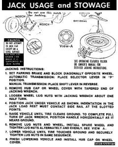 1973 Mustang Convertible Jack Instruction Decal