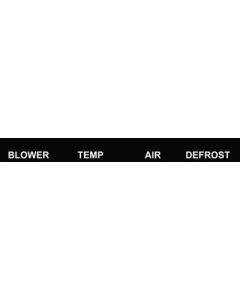 Ford Pickup Truck Fresh Air Heater Control Panel Decal