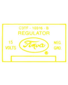 Voltage Regulator Decal - 40 Amp