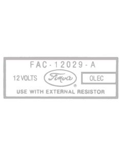 Ignition Coil Decal - 12 Volts