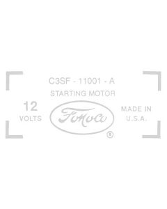 Ford Thunderbird Starter Decal, C3SF-11001-A, 1963-64