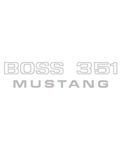 1971 Mustang Boss 351 Fender Decal, Argent Silver-Gray