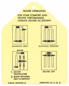Heater Instruction Tag - Falcon