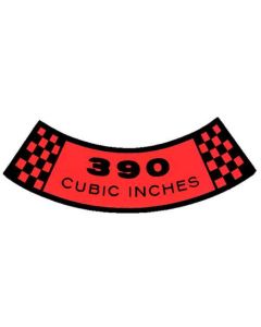 Ford Pickup Truck Air Cleaner Decal - 2 Barrel 390 CID