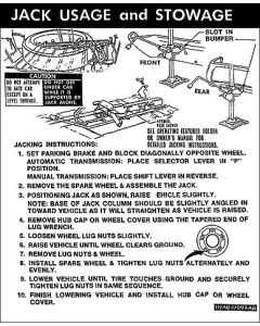 Jack Instructions Decal - D2AB-17095-AB
