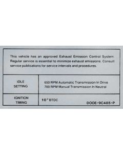 1970 429-4v At/mt Emission