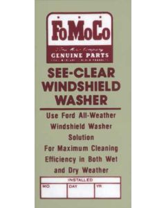 Windshield Washer Bottle Bracket Decal - Ford