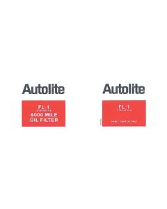 Autolite FL-1 Oil Filter Decal - Falcon