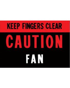 Caution Fan Decal