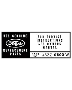 Air Cleaner Decal - Service Instructions