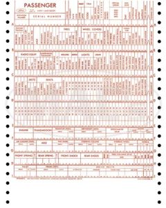 Build Sheet - Ford