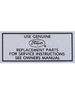 Air Cleaner Service Instruction Decal