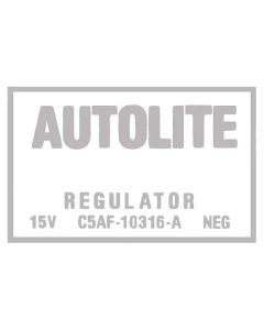 Voltage Regulator Decal - Without A/C - Ford