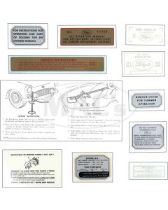 Ford Thunderbird Decal Kit, 1956, 12 Pieces