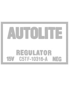 Voltage Regulator Decal - With Air Conditioning - Autolite