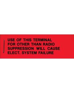 Voltage Regulator Radio Warning Tag
