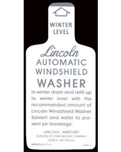 Windshield Washer Bottle Bracket Decal - White And Gray - Mercury
