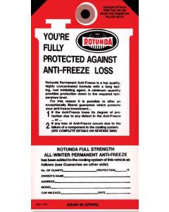 Rotunda Antifreeze Tag - Comet & Montego