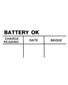 Battery Decal - Battery OK Test - Mercury