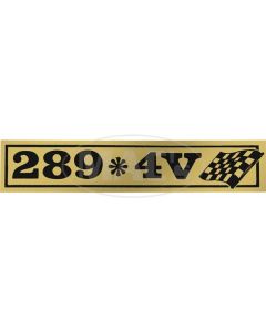 Decal - Air Cleaner - 225 Horsepower 289 4 Barrel - Comet &Montego