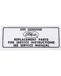 Decal - Air Cleaner - Service Instructions - Comet & Montego