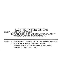 Jack Hook Instruction Decal