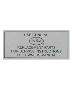 Decal - Air Cleaner - Service Instructions - Comet & Montego