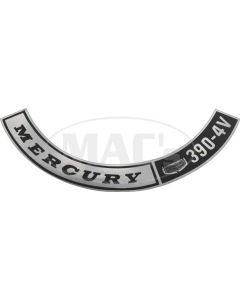 Air Cleaner Decal - Mercury, 390-4V - V8 - Comet & Montego