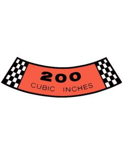 Decal - Air Cleaner - 200 Cubic Inches - Comet & Montego