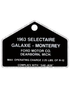 Air Conditioning Compressor Tag - Aluminum - Mercury